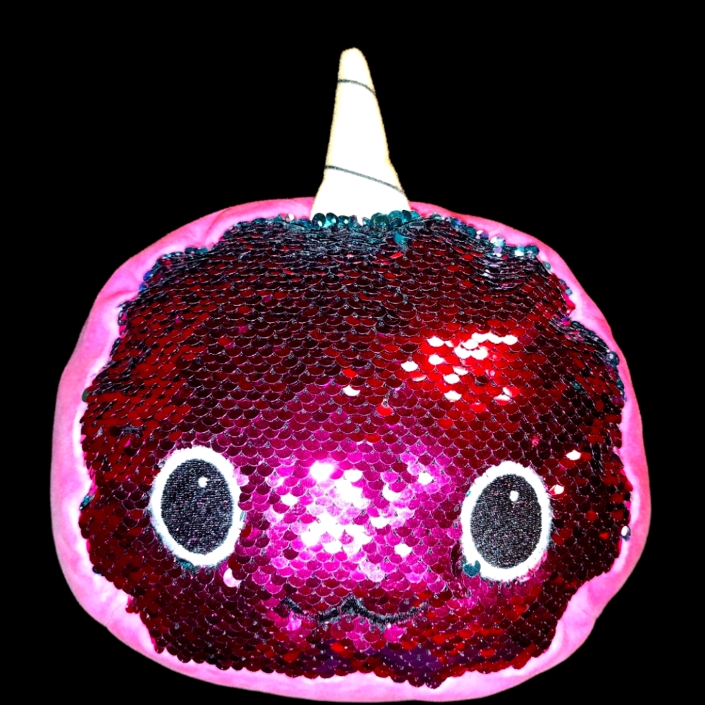 Large Pink Sequin Squishy Unicorn